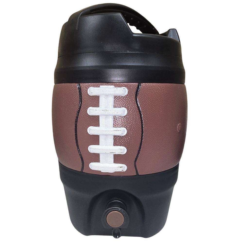 Bubba 128oz Football Water Jug Keg Insulated Cooler Tailgate Game Day 1 Gallon
